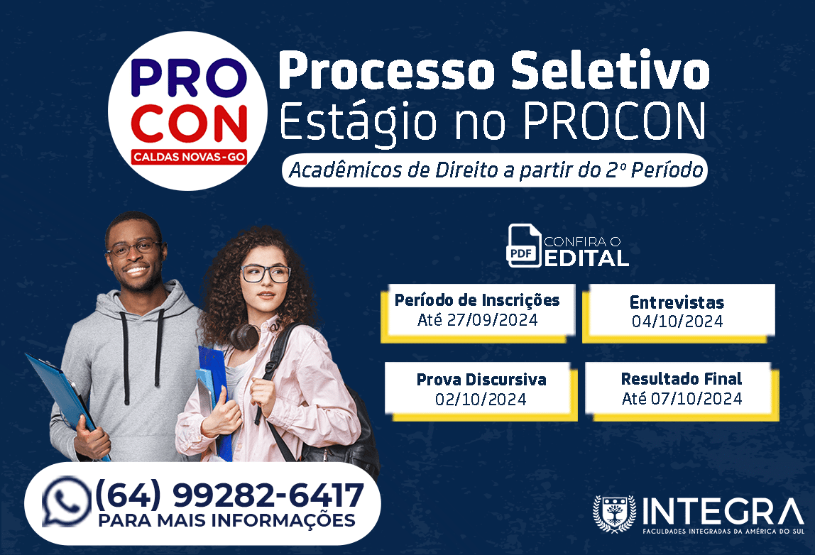 processo seletivo de estagio no procon